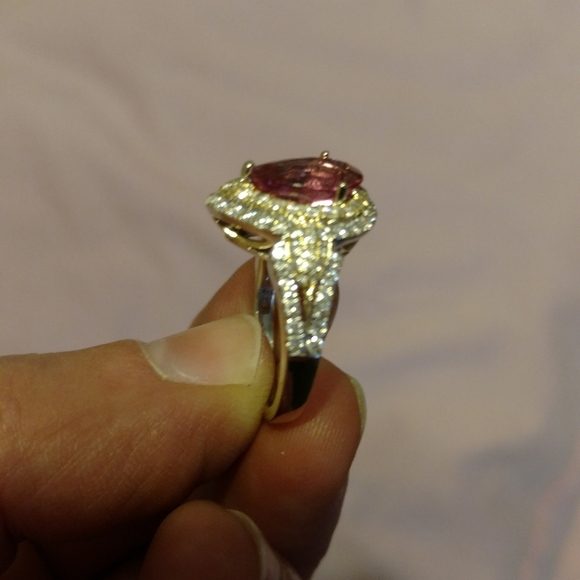 18kt Gold and white gold wedding Ring - Picture 8 of 9